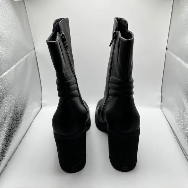 Korks Kork Ease Moergan Black Vegan Side Zip Boots Size 9.5M platform block - Image 6