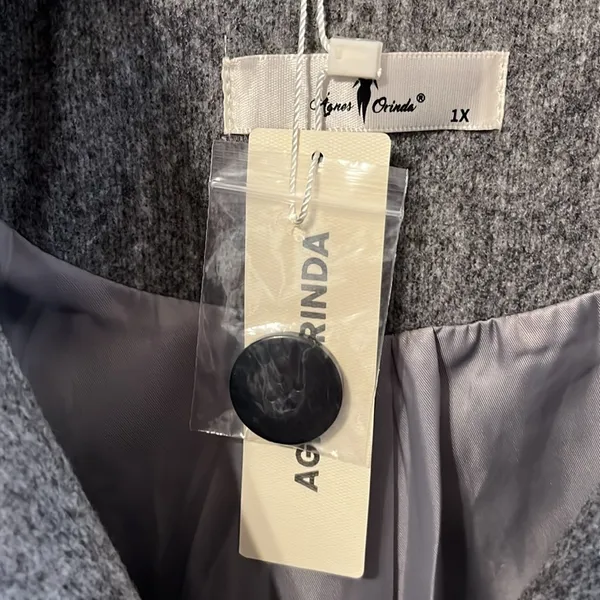 NWT Agnes Orinda Gray Coat Size 1X - Image 6