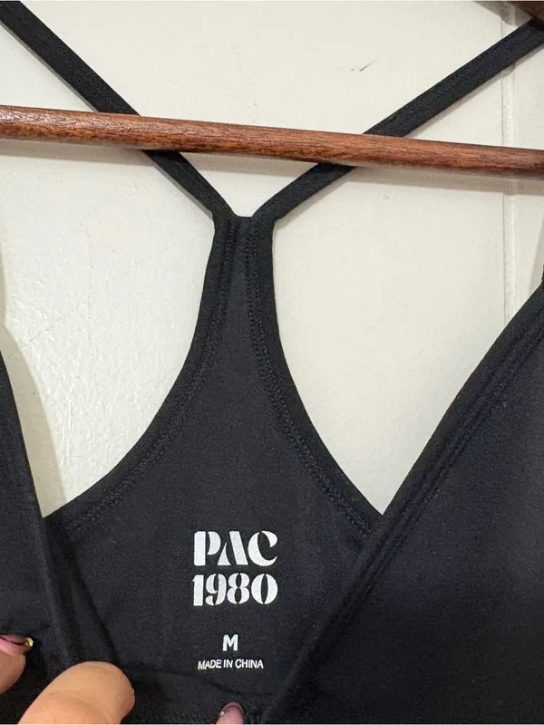 PAC 1980 Active Naomi Tank Top Black Racerback Size M - Image 4