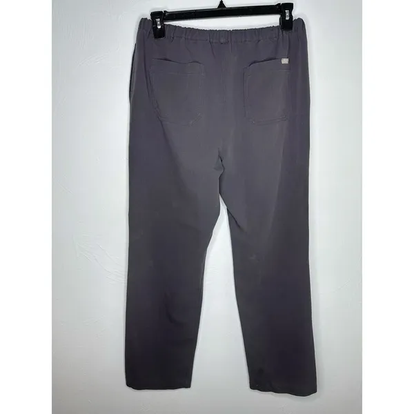 FIGS Technical Collection Drawstring Elastic Waist Scrub Pants Size Large Gray - Image 2