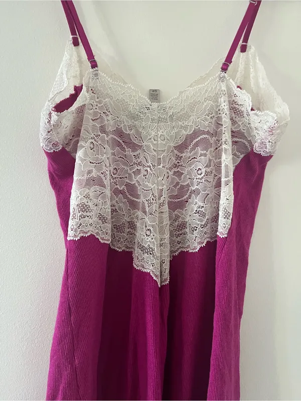 Y2K Victoria's Secret Pink White Lace Cami Tank Top Small Dainty Romantic - Image 8