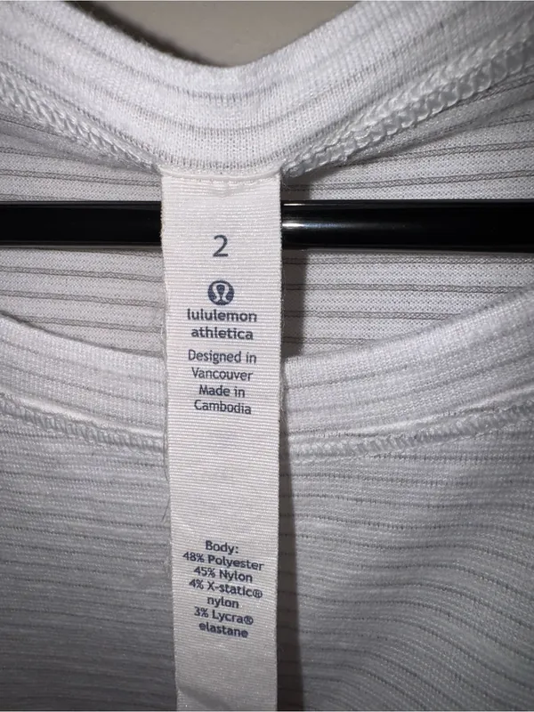 lululemon athletica White Ribbed Ruffle Side Tank - Image 5