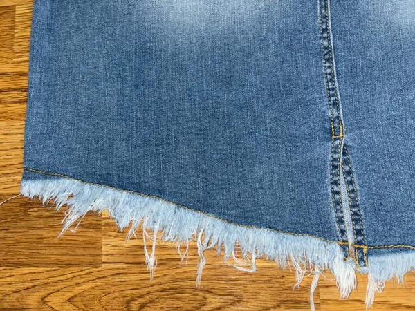 Cato est 1946 Denim Jean Skirt Raw Hem Patched Women's Size 12 Stretch Pockets - Image 18