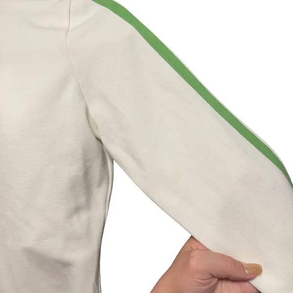 Abercrombie & Fitch White Green Tennis Swimming Club Zip Up Jacket‎ Size M Y2K - Image 6