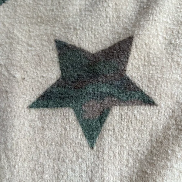 White Birch Star Patterned Sweater - Cream and Camo - Image 5
