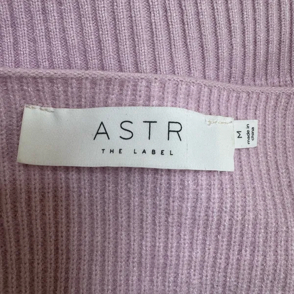 Astr The Label Sweetheart Ribbed Cropped Sweater size Medium Pink purple $39 - Image 6