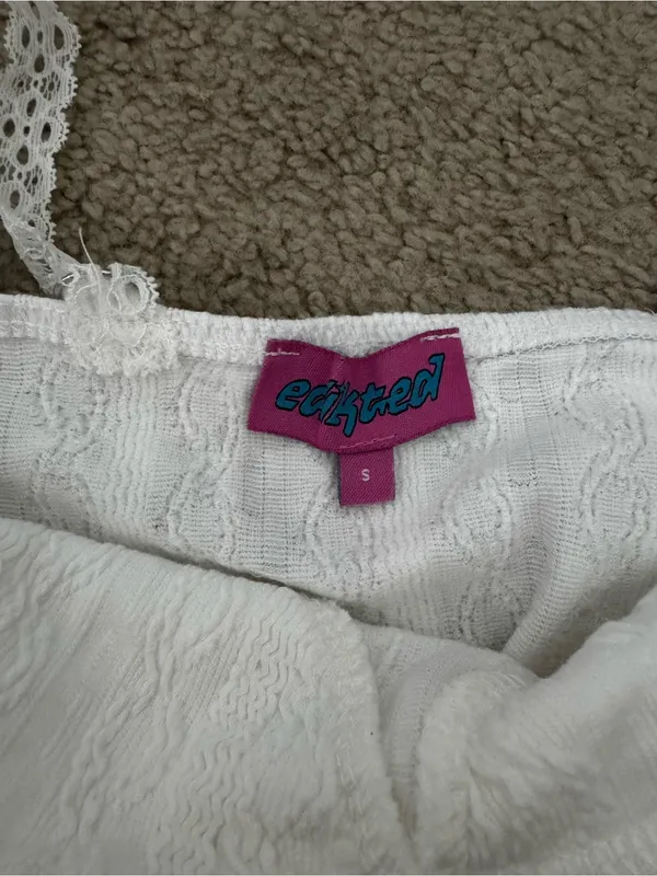 Edikted Lacey Knit Tank Top - Image 4