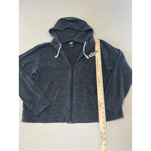 Nike Size 1X Charcoal Gray Lightweight Logo Hoodie - Image 2