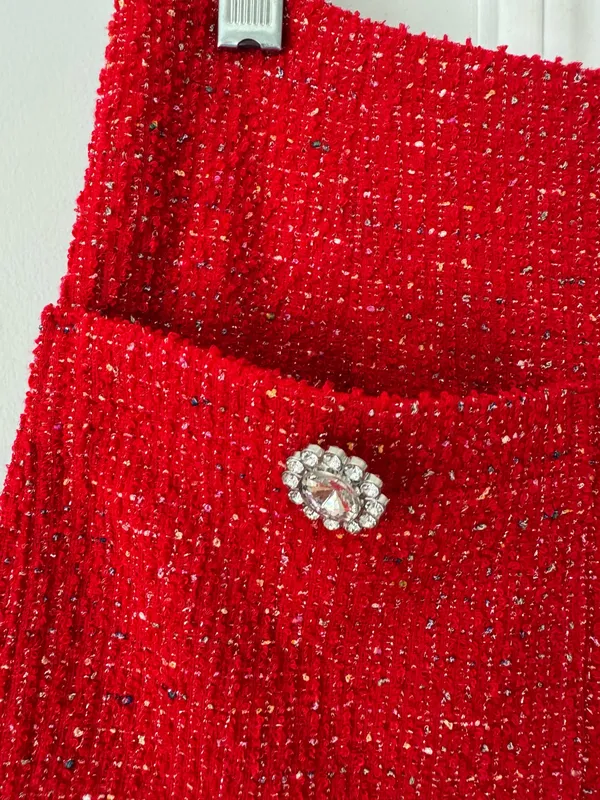 Anthropologie Maeve The Colette Crop Wide-Leg Pants: Tweed Edition, Size 27 - Image 9