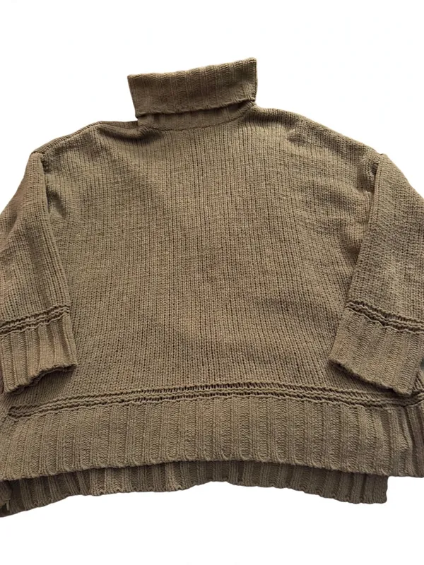 aerie Olive Green Chunky Turtleneck Sweater - Image 2
