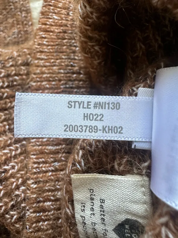 Madewell Prentiss Sweater Spacedye Shoulder Tuck Pullover Autumn Brown Sz L - Image 8