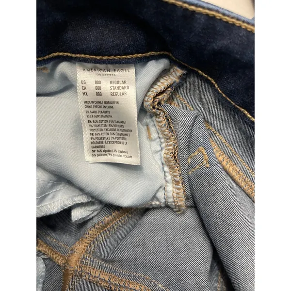 American Eagle Dream Stretch Jegging Size 000 Dark Wash - Image 7