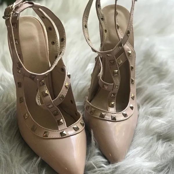 ✨Ji Mei Shoes Nude Pale Pink Pointed Toe Heels✨ - Image 6