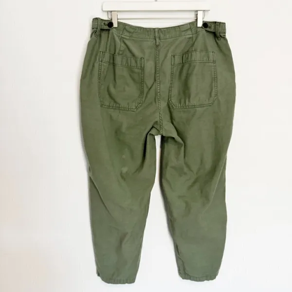 Madewell Griff Pants Plus Size 32 Green Utility High Rise Tapered Cargo Normcore - Image 11