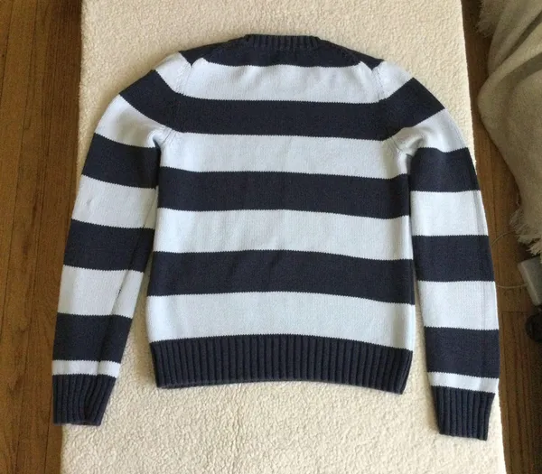Old Navy Vintage Y2K Striped Sweater Blue - Sz Small - Image 3