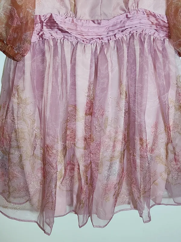 XPlusWear Womens Pink Floral Taffeta Cocktail Dress Size Large NWT Wedding Guest - Image 3