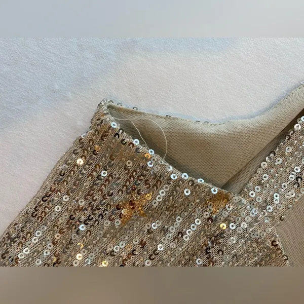 Altar’d State Gold Sequin Star Tank Top - Image 3