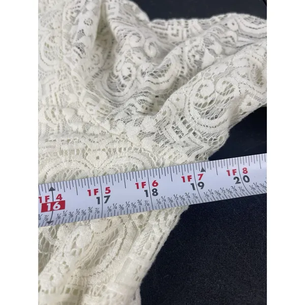 American Eagle Ivory Lace Dress L Lace Up Cottagecore Festival Mini - Image 10