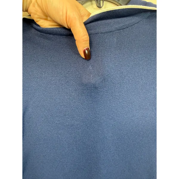 Aldomartins Navy Polo With White Trim Large - Image 7