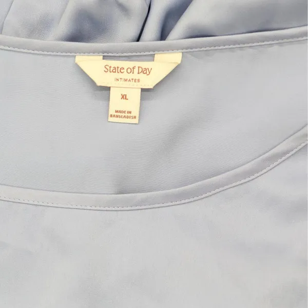 NWT State Of Day 2-Pc. Silk Touch Short Sleeve Pajama Set Eventide Blue XL - Image 8