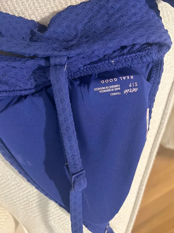 Aerie Blue Textured High Leg Bikini Set - Image 3