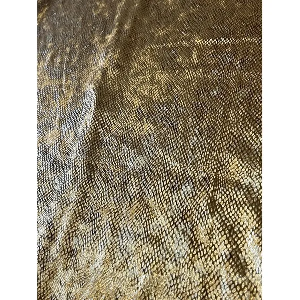 Molly Bracken‎ Shiny Gold Dress Long Sleeve Round Neck Zip Back Size Small Sexy - Image 6
