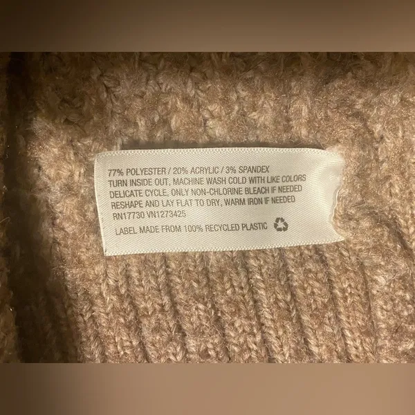 Universal Threads Brown/Tan Long Sleeve Button Up Oversized Chunky Knit Sweater - Image 6