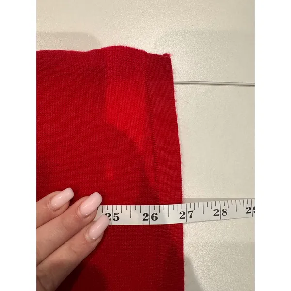 Motherhood Maternity Red Wool Turtleneck‎ Sweater Size L Christmas Holiday - Image 4