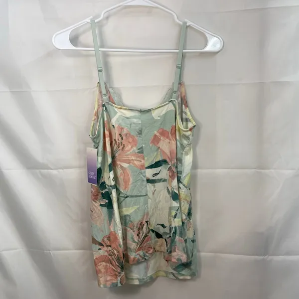 NEW Stars‎ Above women's blue floral lace v-neck adjustable pajama tank top M - Image 7
