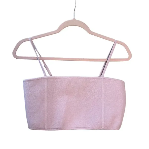 A.L.C. Winnie Knit Bra Top‎ in a Rose Pink Color Size Medium Cropped Top - Image 4