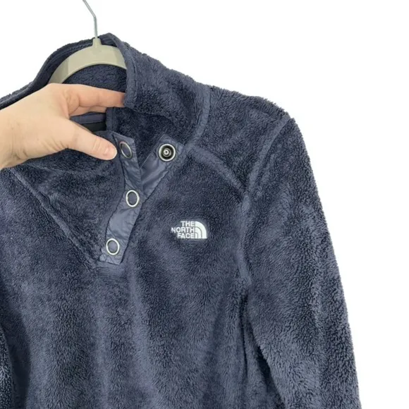 The North Face Osito Snap Neck Fleece Pullover Jacket‎ Blue Purple Womens Medium - Image 4