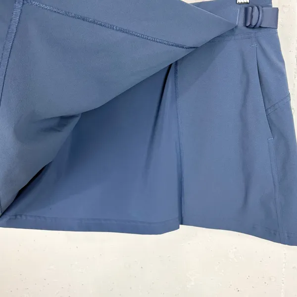 Lululemon Wrap Front Mid Rise Golf Skirt Built In Shorts Luxtreme Oasis Blue 6 - Image 7