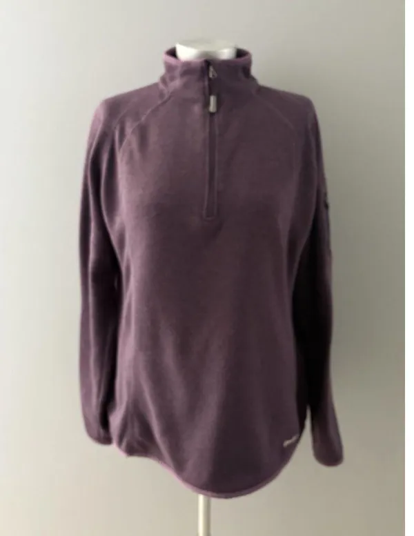 Eddie Bauer Dusty Purple Fleece 1/4 Zip Pullover Jacket Women’s Size XL - Image 2