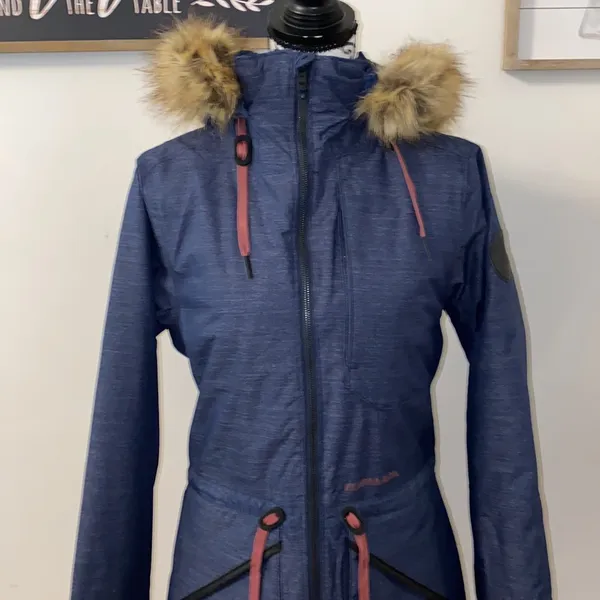 NWT!! Armada Lynx Insulated Waterproof Ski Jacket Navy Parka W Faux Fur Size XS - Image 3