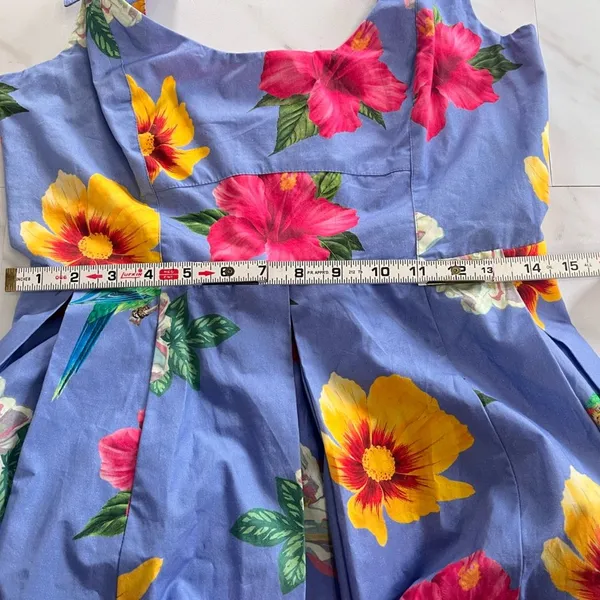 NWT Anthropologie Maeve Scoop Neck Floral Print Dress size Medium - Image 9