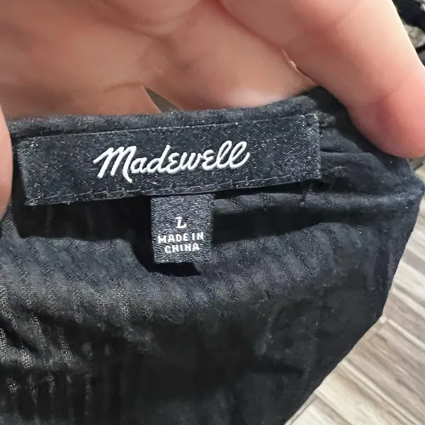 Madewell black short sleeve blouse - Image 2