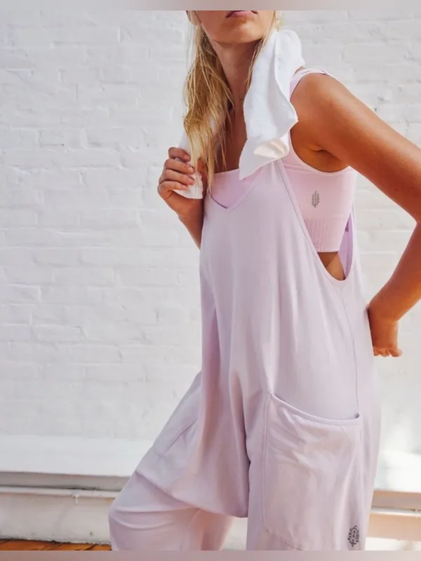NWT Free People FP Movement Hot Shot Onesie - ROSE QUARTZ - Large - Image 6