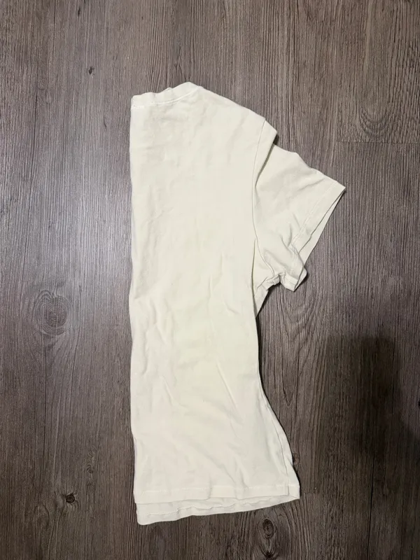 Skims Cream cotton t-shirt - Image 3