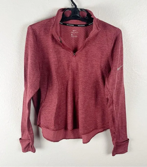 Nike Running Dri Fit Element Sphere 1/4 Zip Stretch Top, Size Large - Image 6