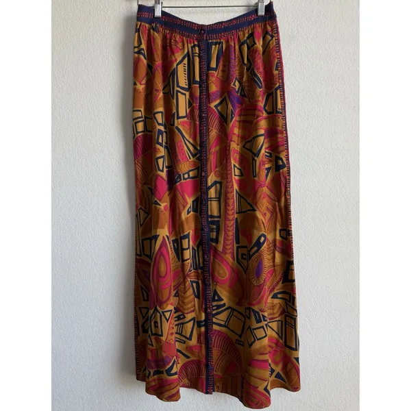 Anthropologie Farm Rio Cool‎ Tropical Button Down Maxi Skirt Women's Small NWOT - Image 3