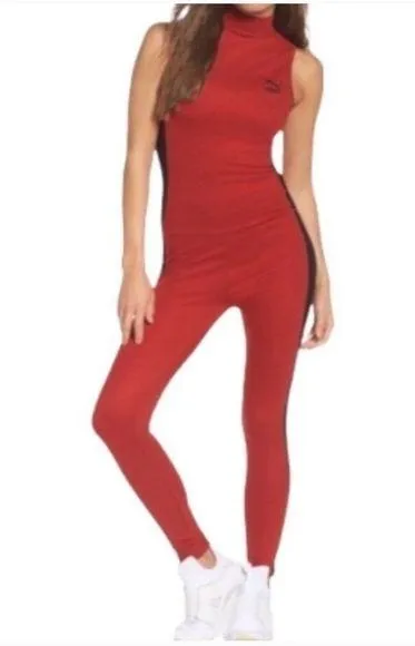 Puma athletic jumpsuit in red and black slevless super cute size XL wome… - Image 2
