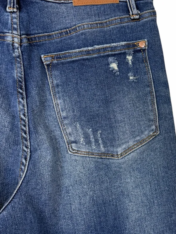 Judy Blue Slim Fit Women’s Jeans Size 30 Stretch Distressed Medium Wash Denim - Image 7