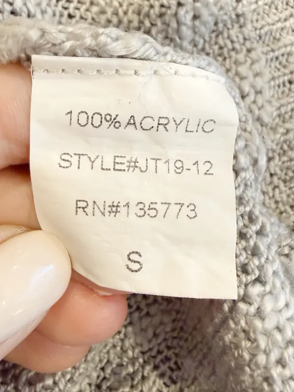 VICI Grey and Black Lightning Relaxed Fit Sweater Slouchy size Snall - Image 5