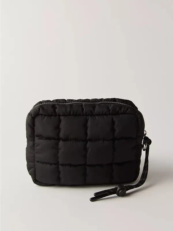 Free People Movement Quilted Mini Case Black NEW - Image 3