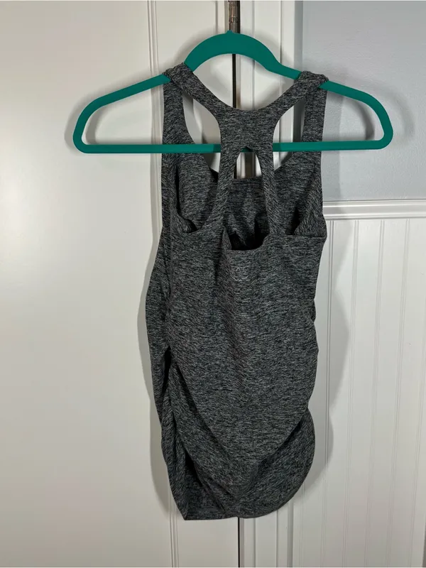 Beyond‎ Yoga Beyond the Bump Gray Heathered Maternity Racerback Tank Top Size L - Image 4