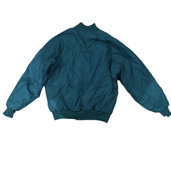 Columbia Reversible Bomber Jacket Purple Teal‎ Full Zip Size Medium Unisex - Image 6