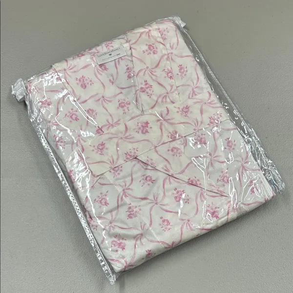 LoveShackFancy Floral Trellis Silky Robe Pink Sash Belt Pockets Small Medium NEW - Image 3