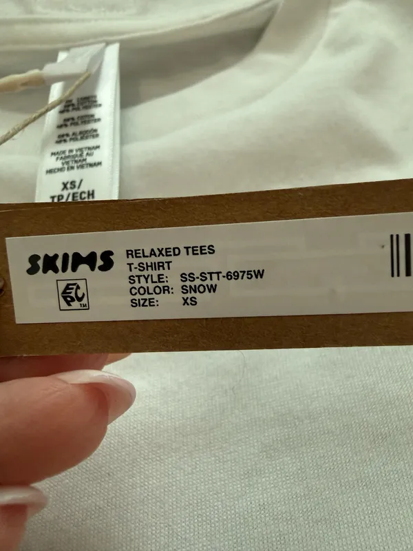 SKIMS Relaxed Tee - Snow - Image 6