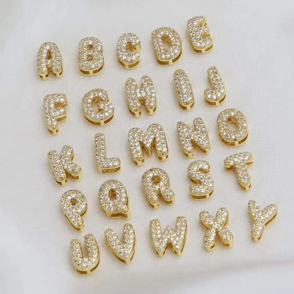 Balloon Zircon Letter D Initial Necklace Gold - Image 4