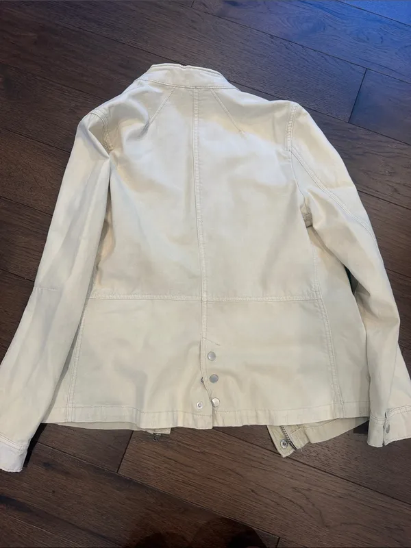 Free People Cream Field Jacket - Casual Utility Style Size Small ? - C69-055 - Image 12